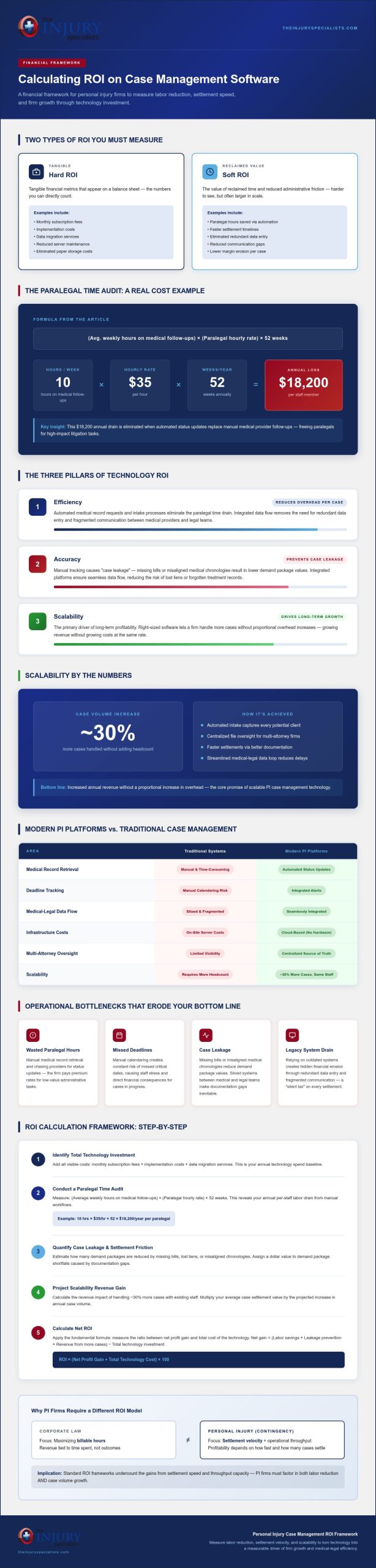 Calculating ROI on Case Management Software for Personal Injury Firms